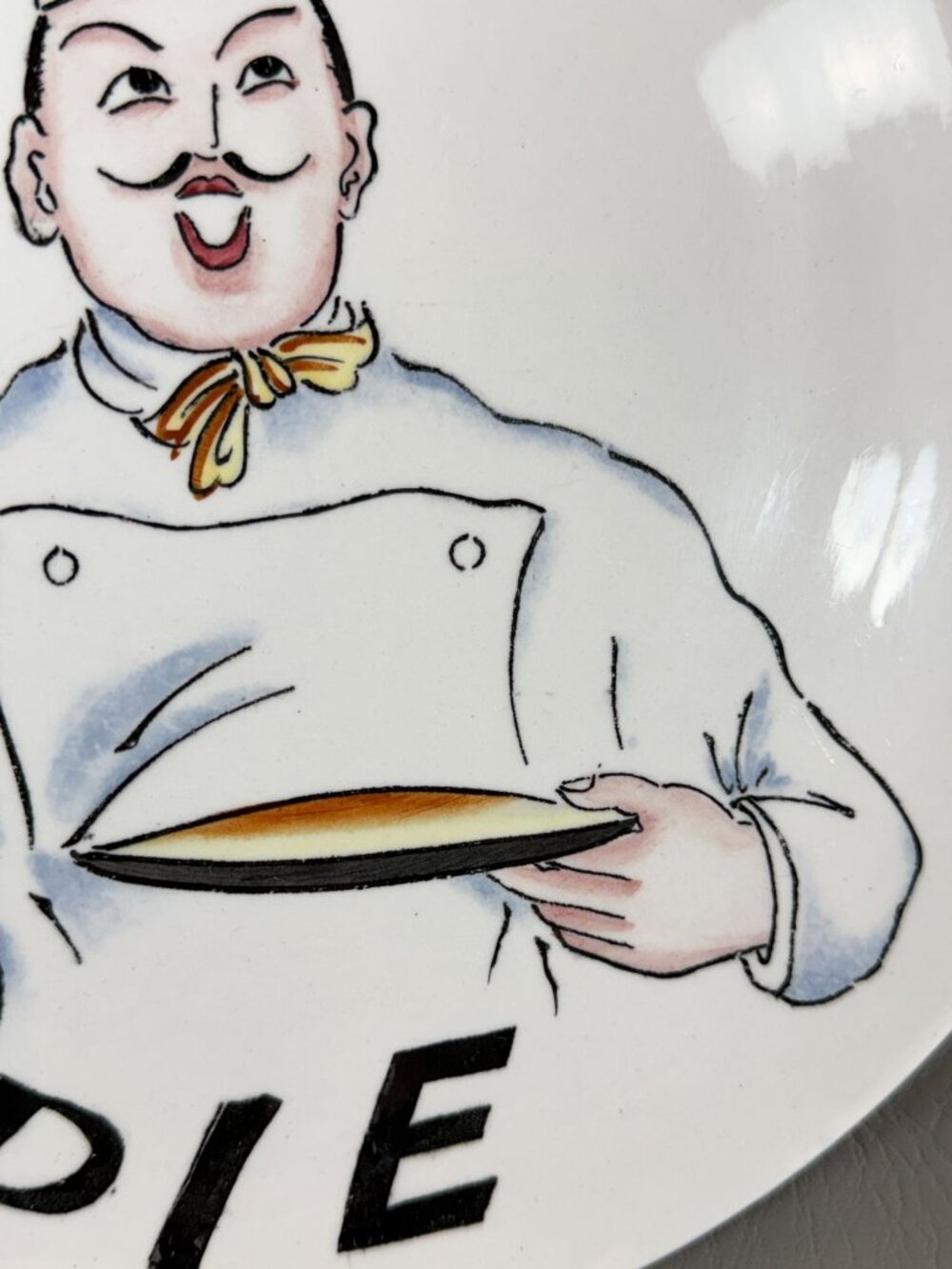 Vintage Chase Import Pizza Pie Ironstone Plate 13.5" MCM Retro Chef Kitchen Deco - Picture 9 of 14